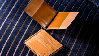 ゴーストタウン・ボトムアッシュはオークバークを使用したお札専用二つ折り長財布